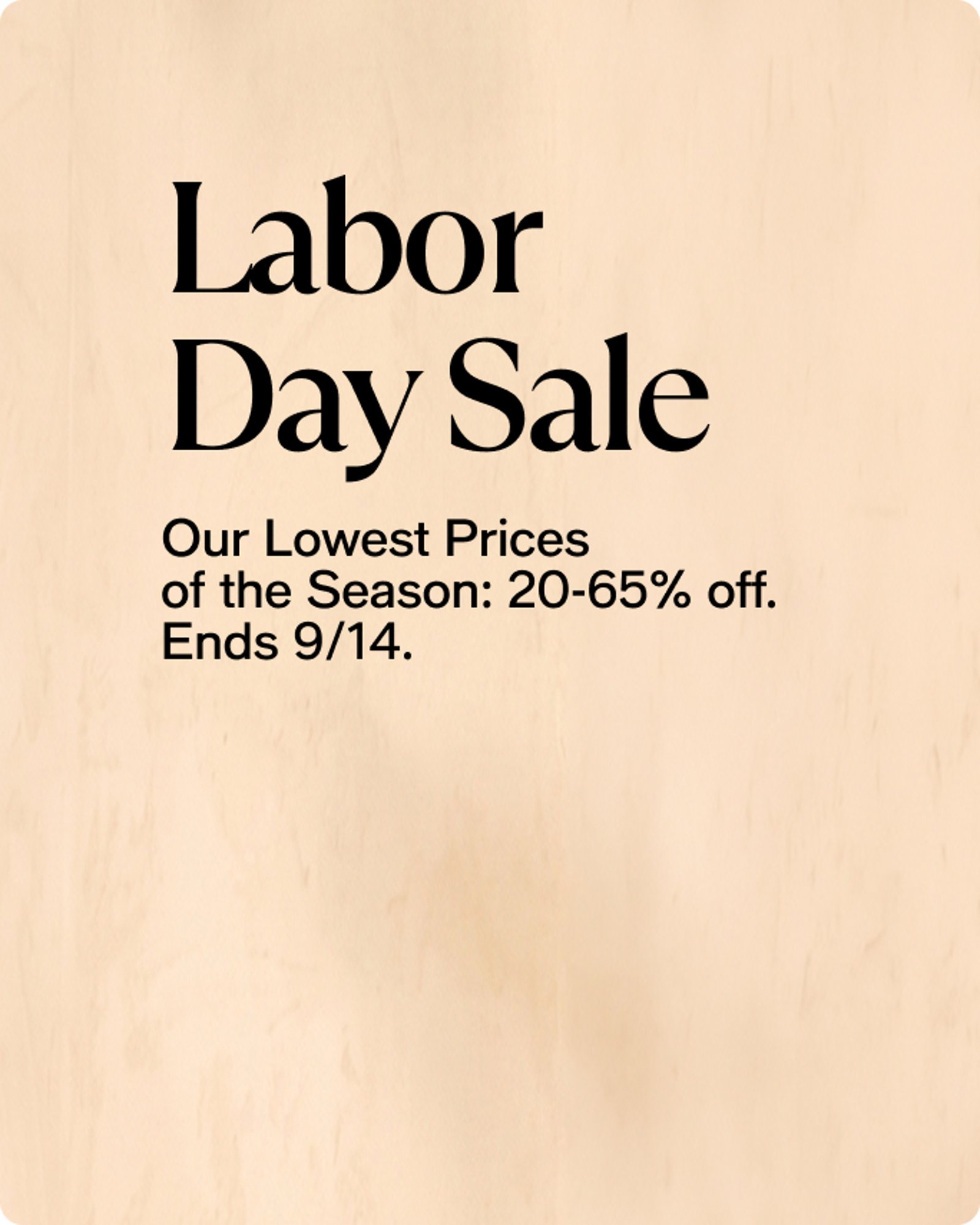 Labor Day Sale