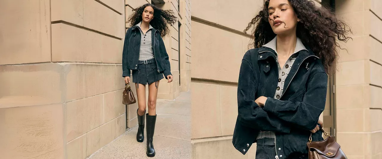 Transitional weather calls for effortless on-off layers that make styling a breeze.