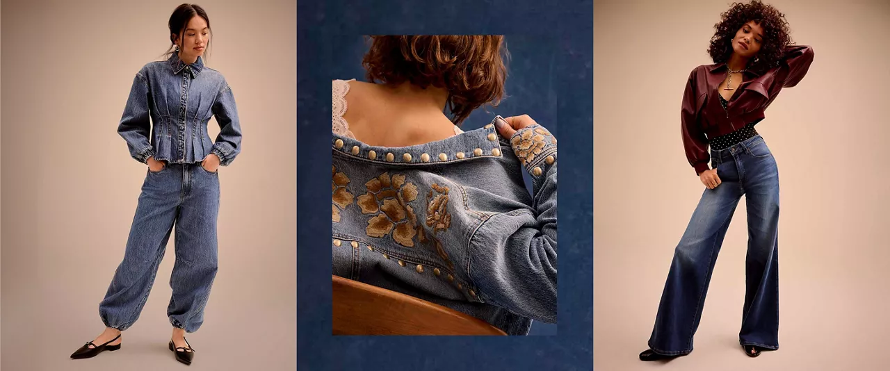 Trends for the summer-to-fall transition, from wide-leg silhouettes to vintage floral details.