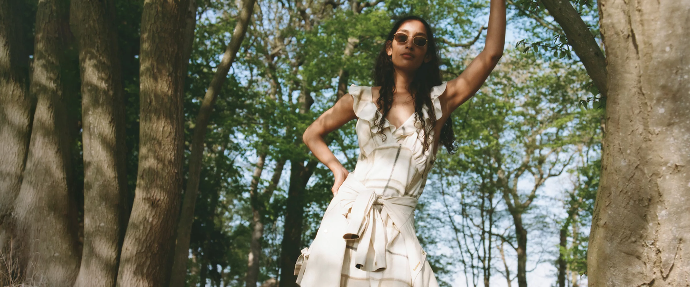 woman in light dress