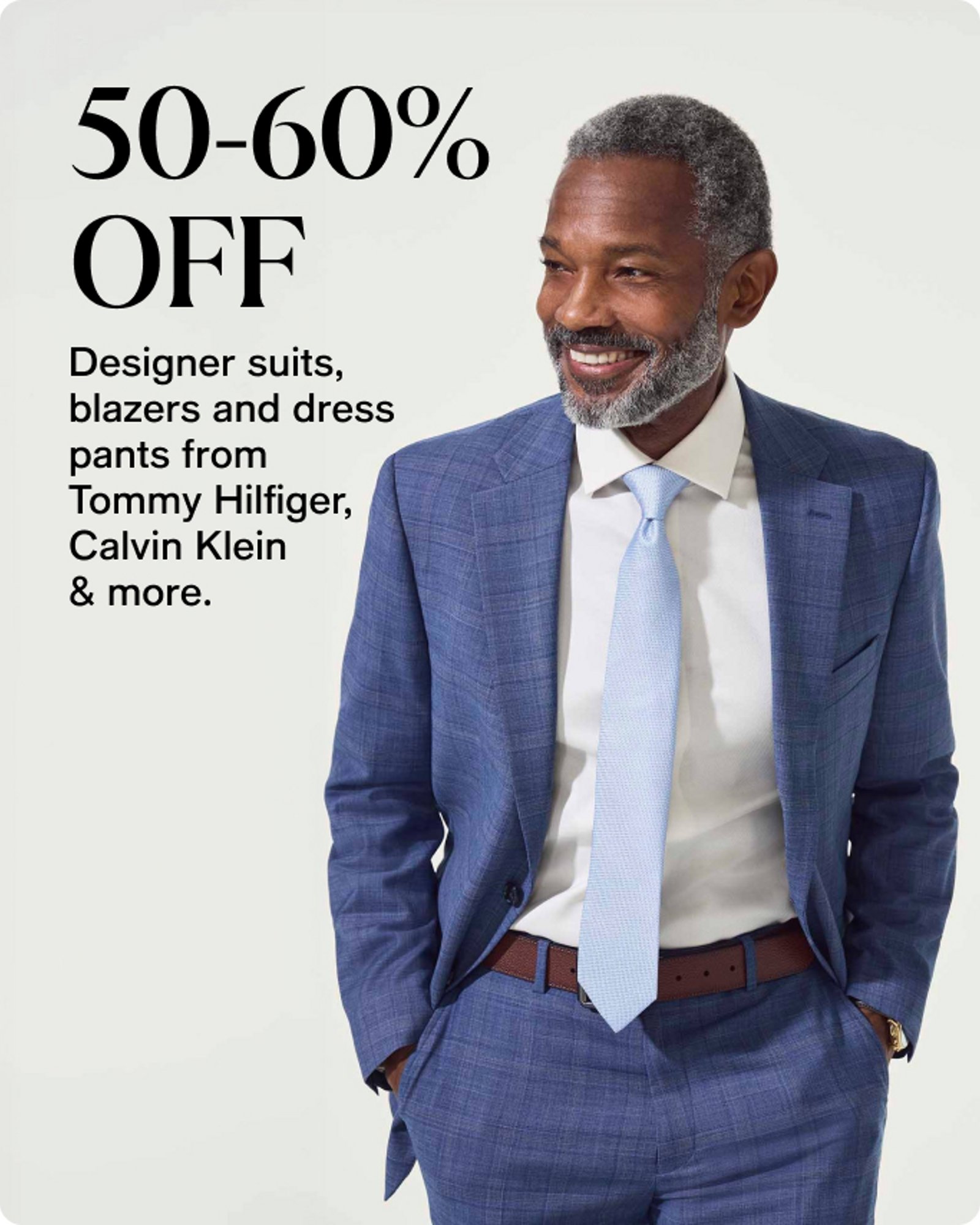 Men's - Offer card - 50-60% Desinger suits
