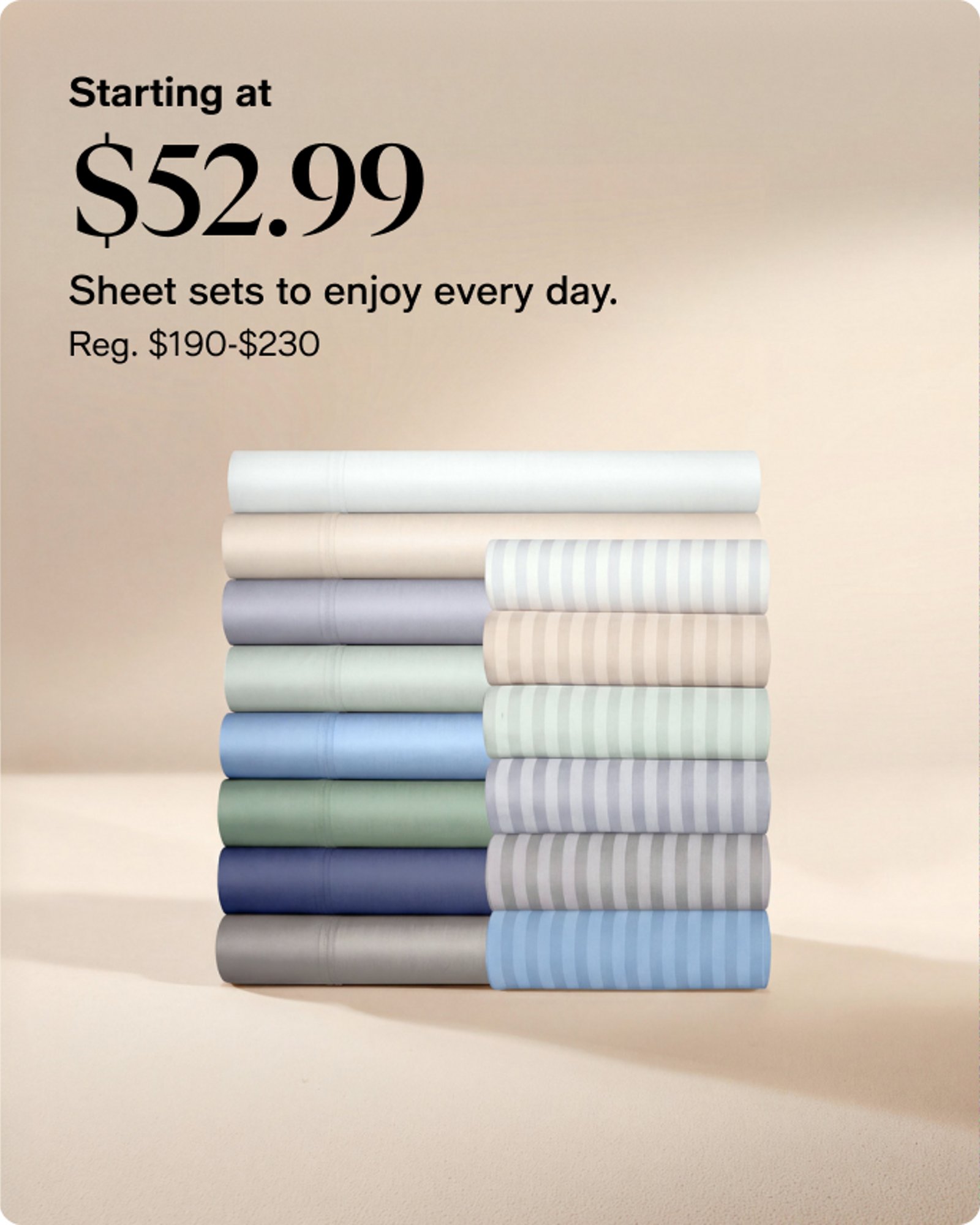 Home-Offercards-Our top deals-Sheet sets