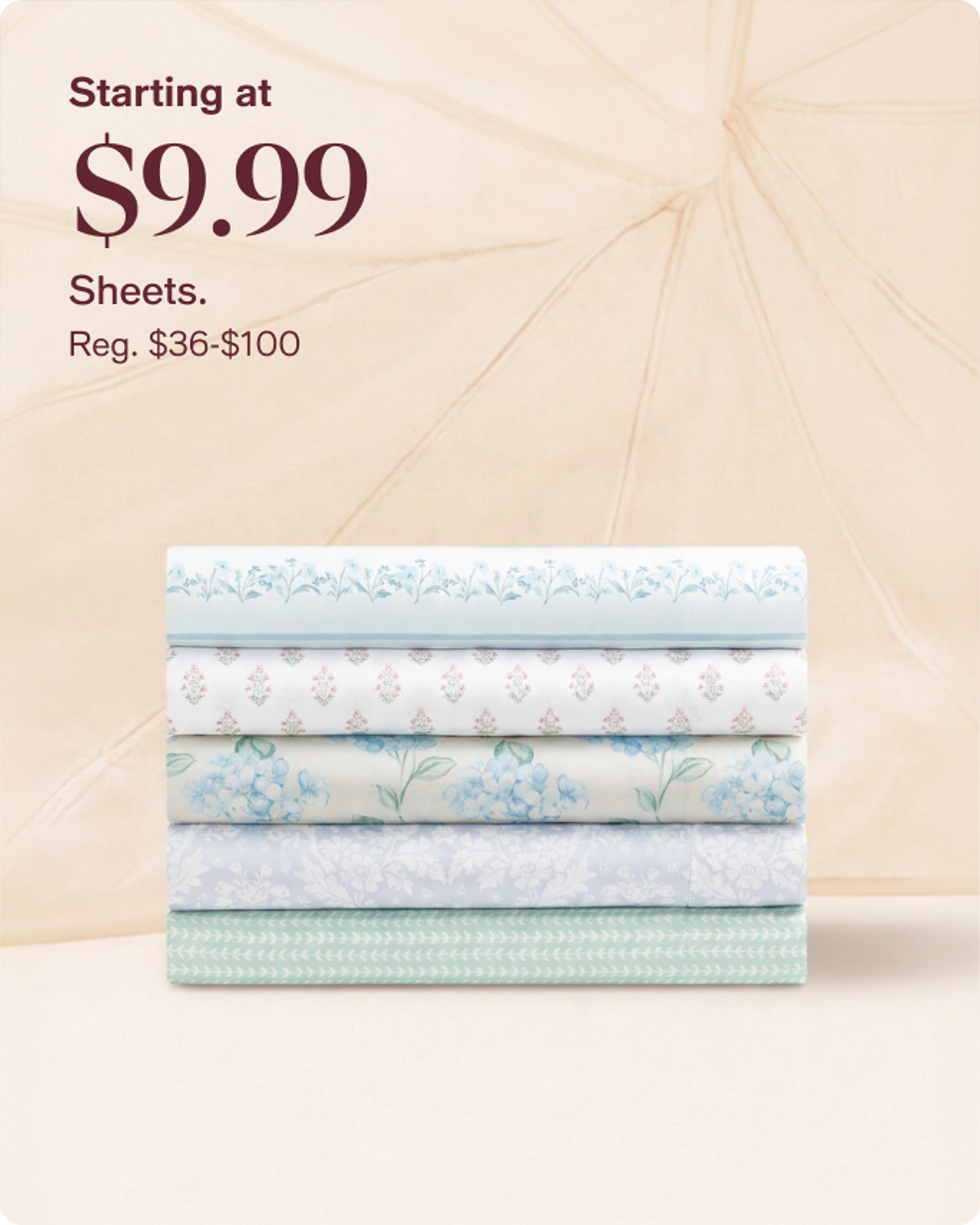 Starting at $9.99