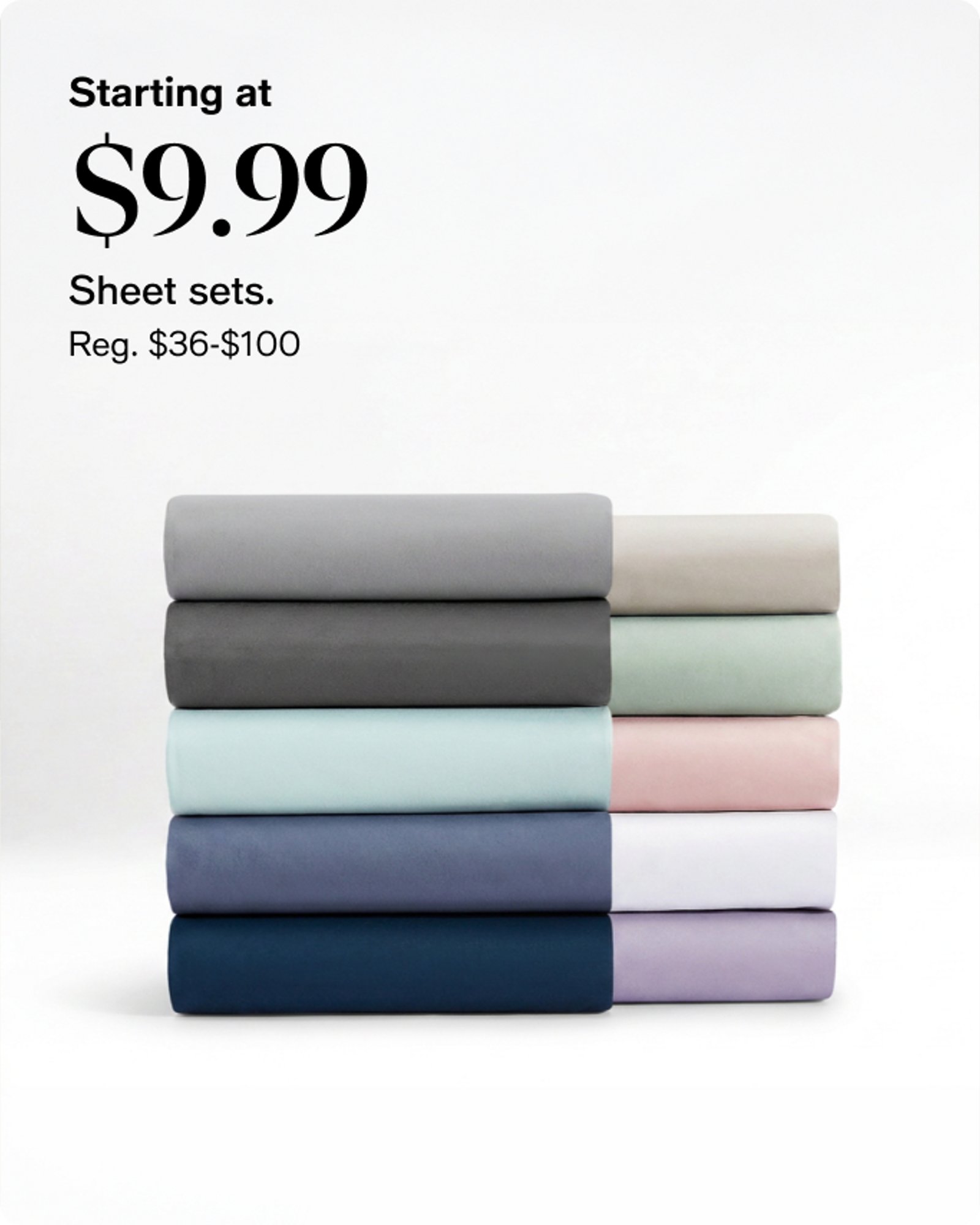Home-Offercards-Our top deals-Sheet sets
