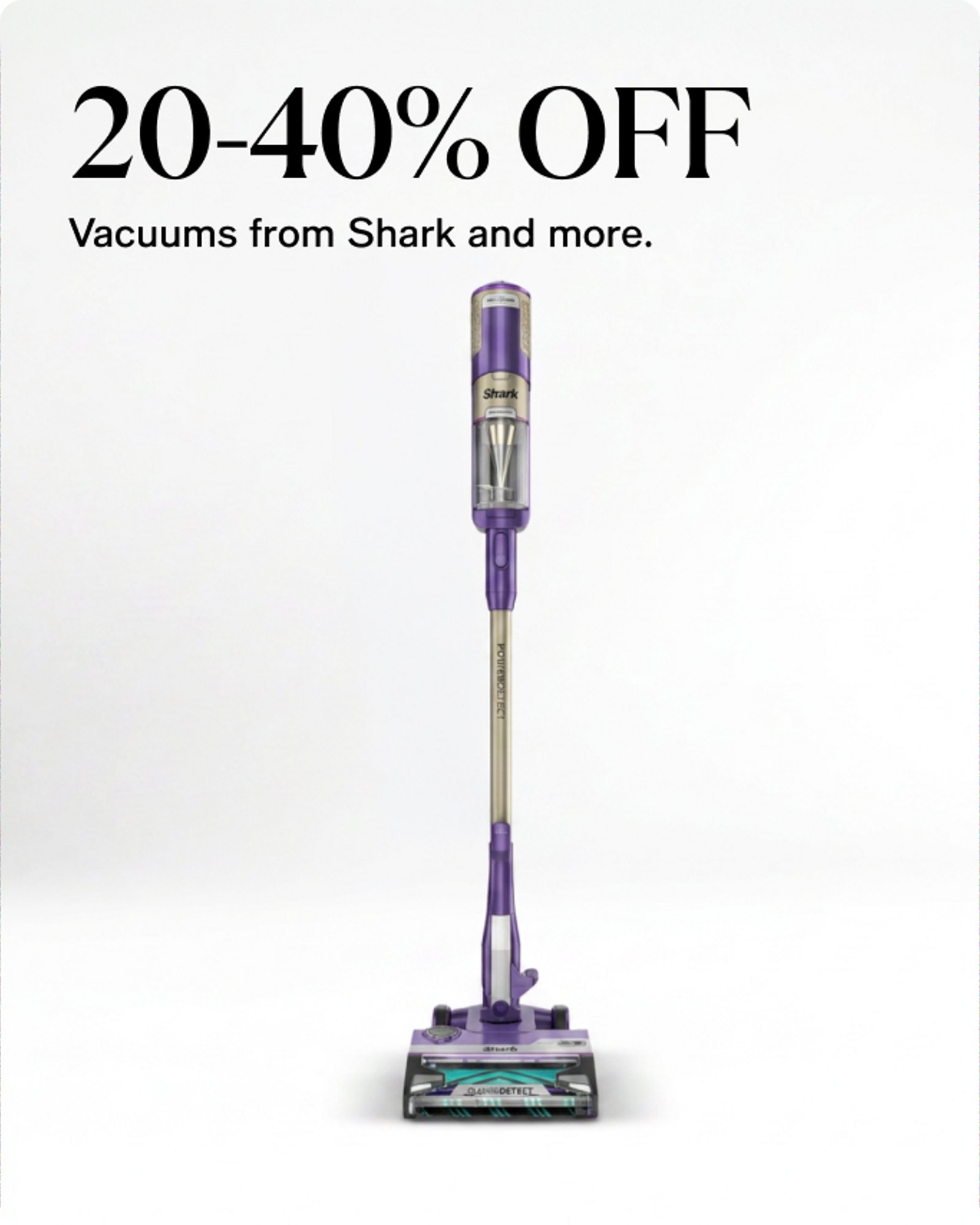 Home-Offercards-Our top deals-Shark vacuums
