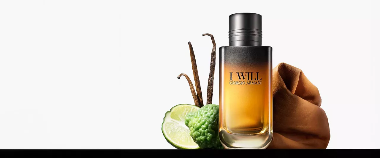 Fragrance Spotlight: Armani I Will — A sensual blend of mandarin & bergamot, sage & violet, and suede leather vanilla