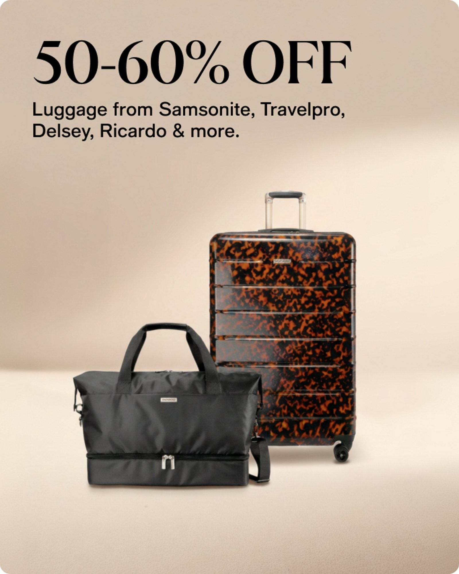 Luggage-50-60-off-Luggage-from-samsonite-travelpro-delsey-ricardo