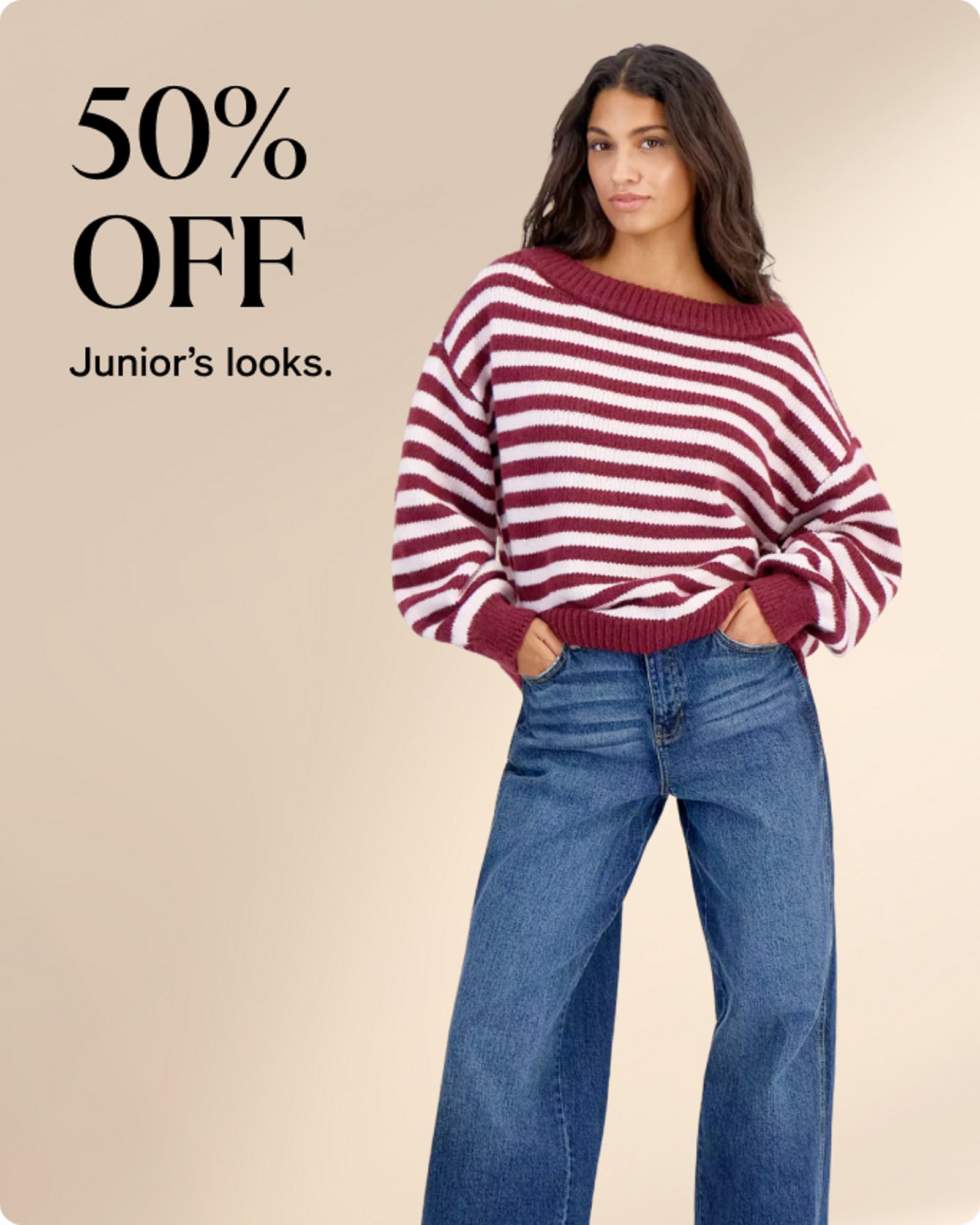 Women-offer-our-top-deals-50%-off-juniors-looks