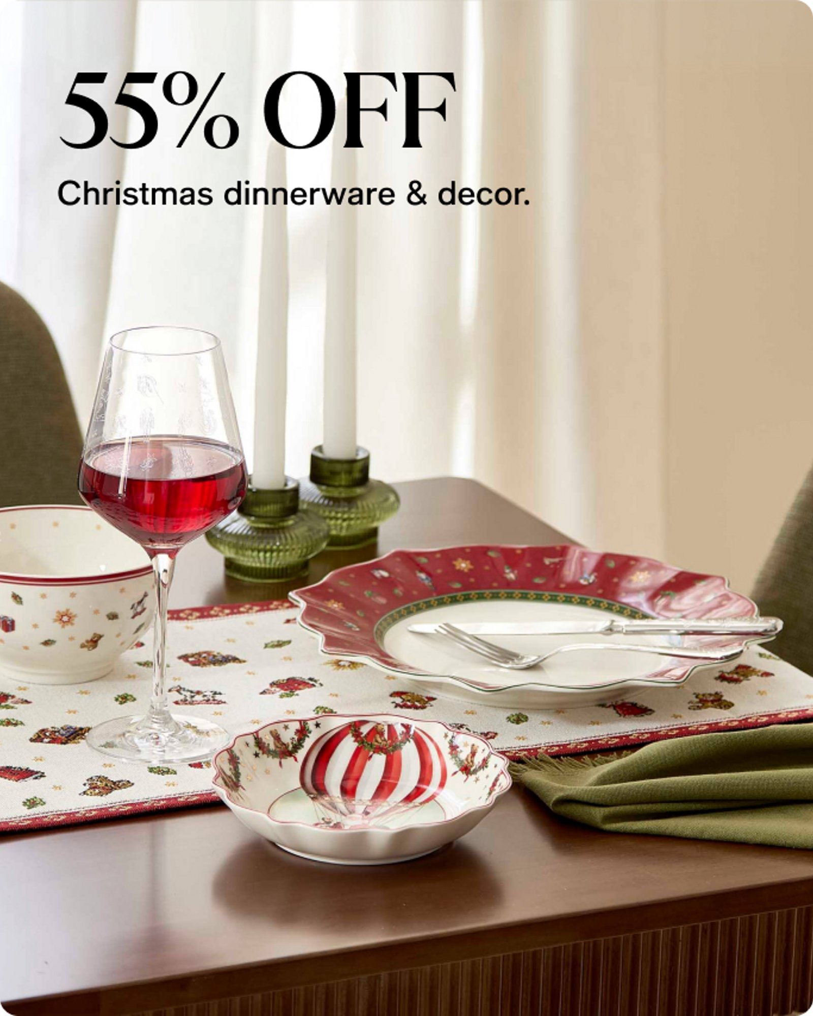 Home-offer-card-55-off-christmas-dinnerware-decor