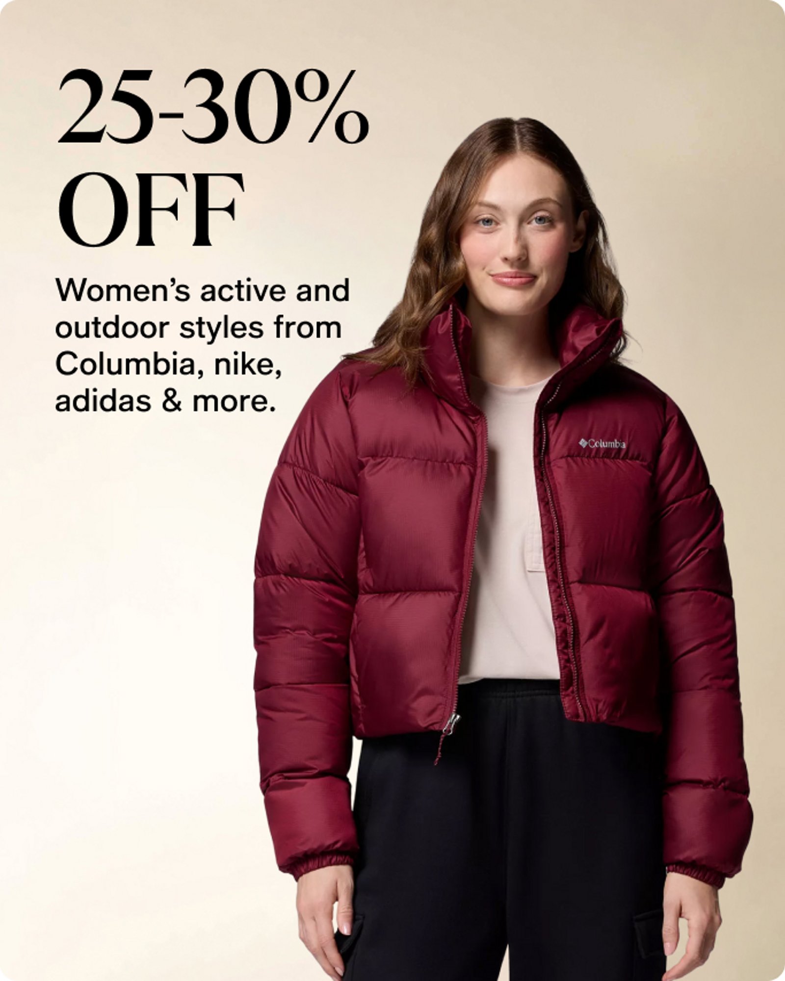 Women-offer-our-top-deals-25-30%-off-womens-active-&-outdoor-styles