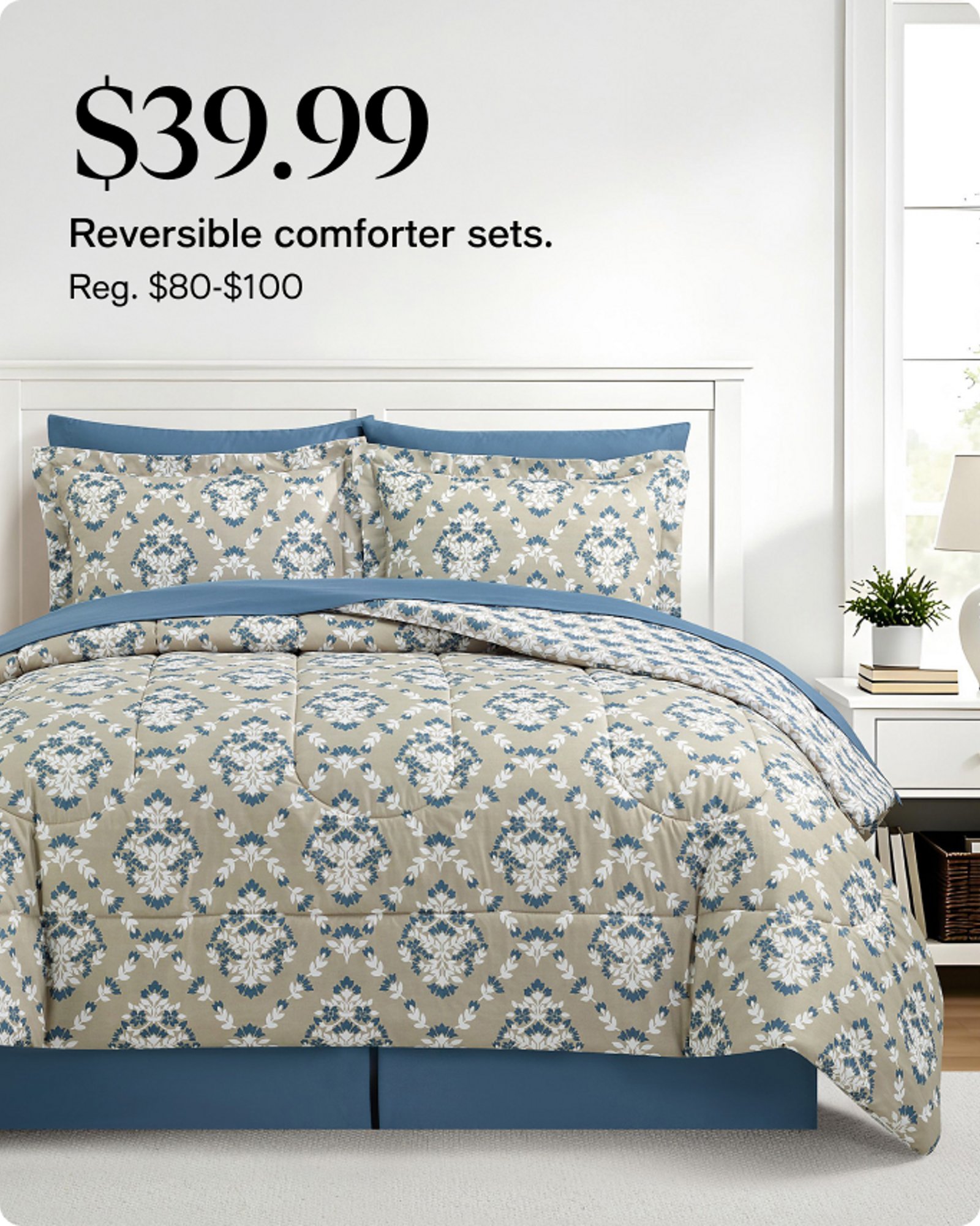 Textiles-$39.99-Reversible-Comforter-sets