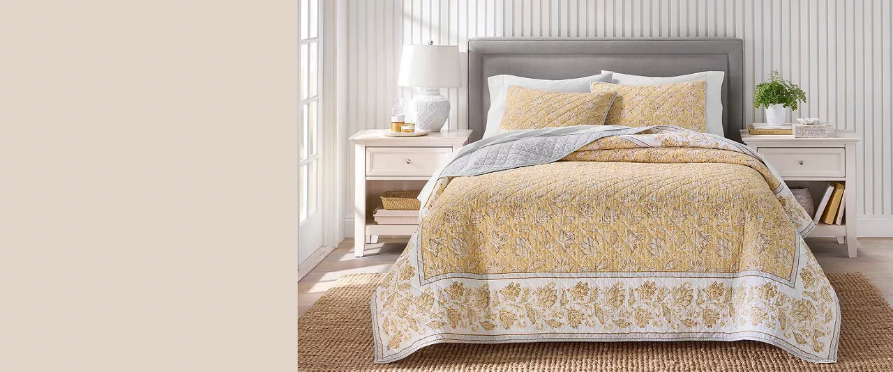 Easy-to-layer quilts, crisp sheets & more classics to reach for again & again.
