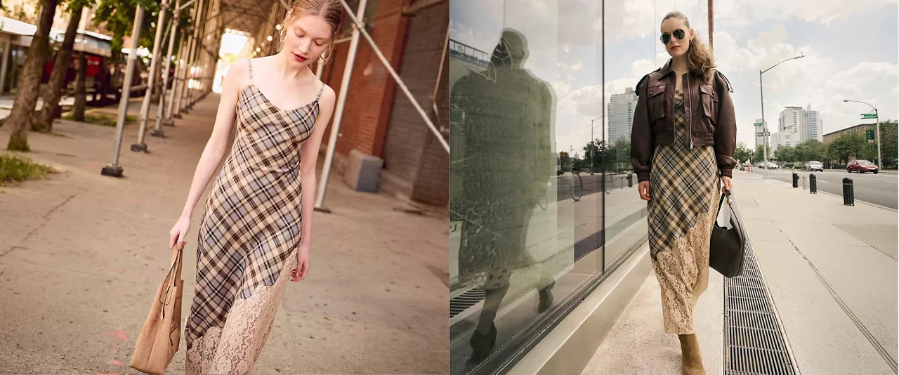 Unexpected necklines, hems, and draping for modern edge.