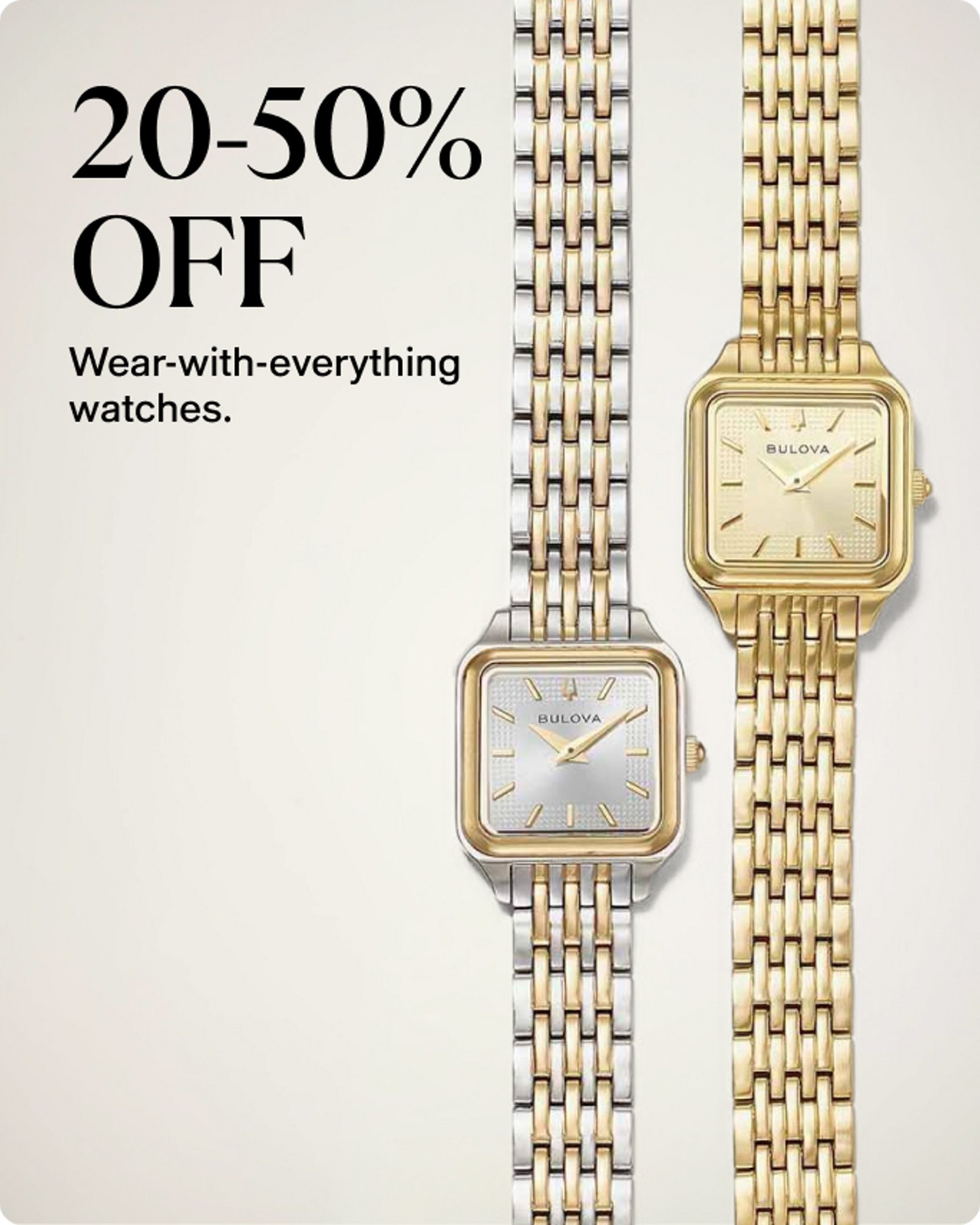 Men's - Offer card - 20-50% Watches
