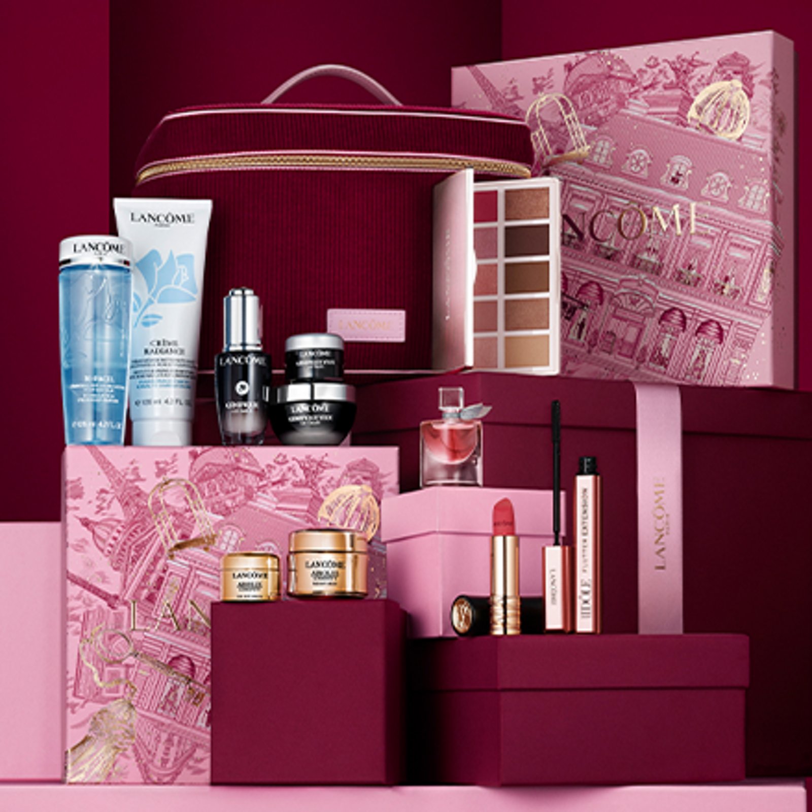 Get a 12-pc. Set for $89 with any Lancôme purchase (a $616 value, includes 7 full sizes!)