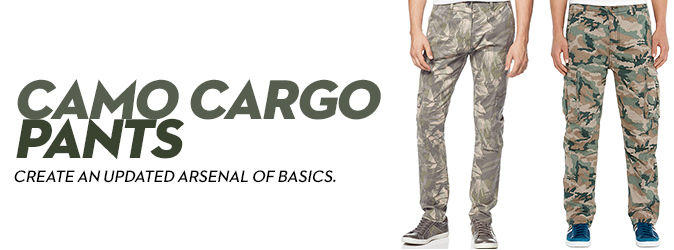 Mid Rise Pink Camo Twill Cargo Jeans