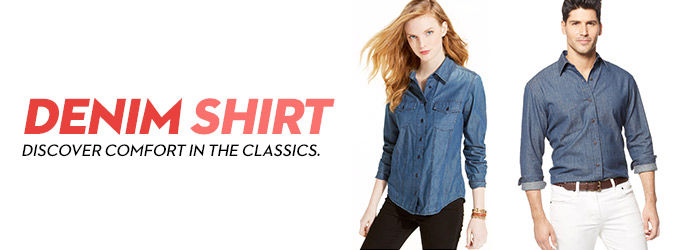 Short-Sleeved Denim Shirt - Ready to Wear