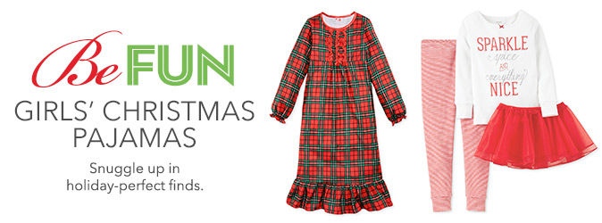 Girls discount holiday pajamas