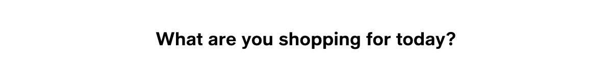 What are you shopping for today?