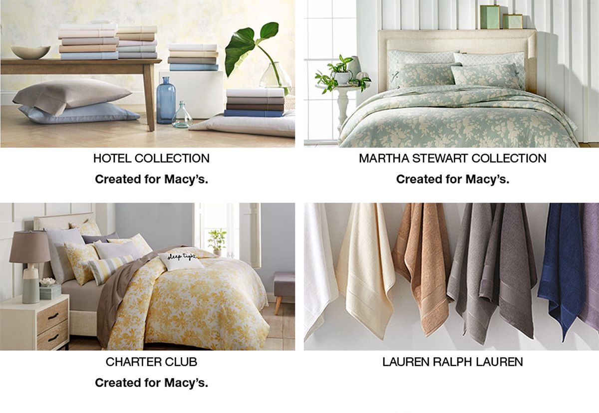 Bedding Linens Bath Macy S Hotel Collection Created For Macy S Martha Stewart Charter