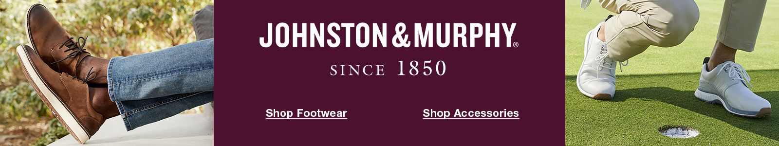 Johnston and Murphy, Since 1850, Shop Footwear, Shop Accessories