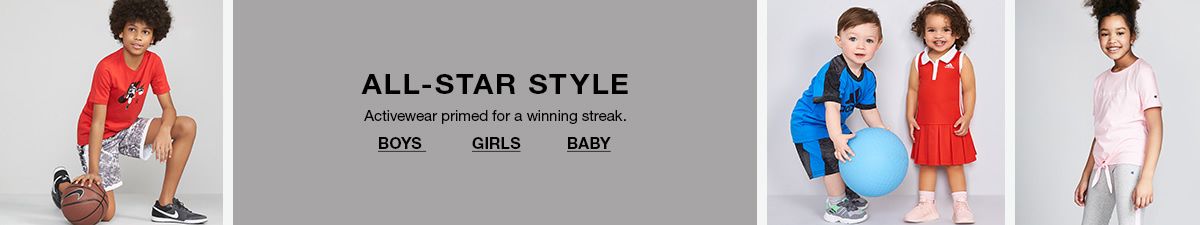 All-Star Style, Activewear primed for a steak, Boys girls baby