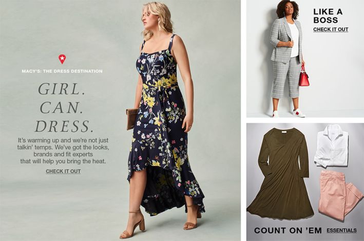 Plus Size Clothing For Women Fashion Macy S Girl Can Dress Check It Out Like A Boss