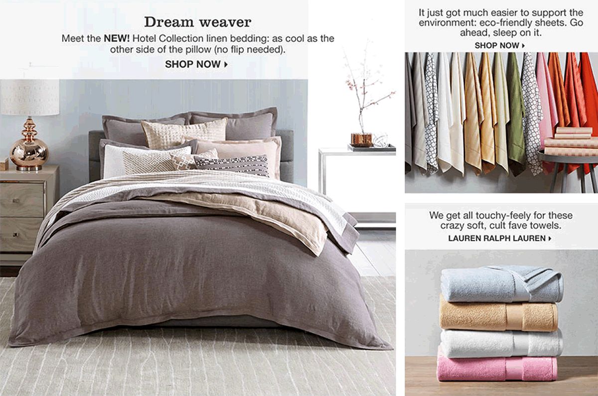 Bedding Linens Bath Macy S Registry Hotel Collection Linen Bedding As Cool The