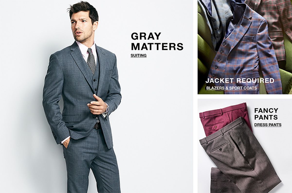 Gray Matters, Suiting, Jacket Required, Blazers and Sport Coats, Fancy Pants, Dress Pants