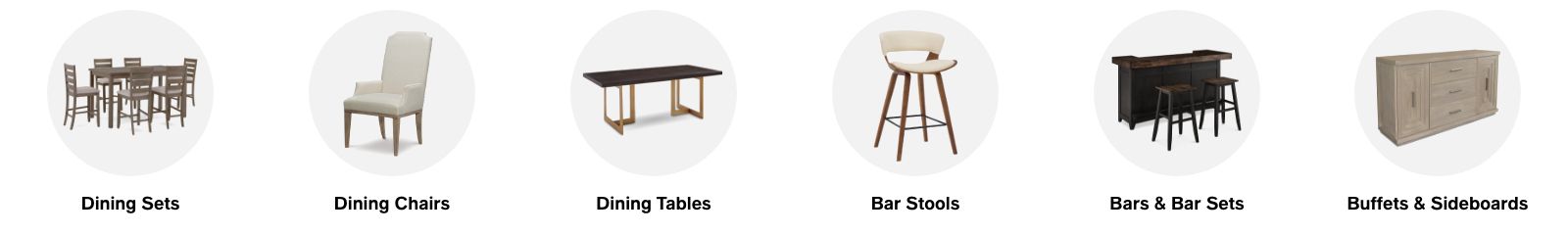Dining Sets, Dining Chairs, Dining Tables, Bar Stools, Bars & Bar Sets, Buffets & Sideboards