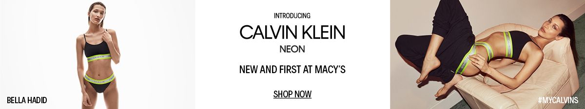 Bella Hass Introducing Calvin Klein Neon, New and First at Macys, Shop Now