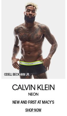 Odell Beckham Jr, Calvin Klein, Neon, New and First at Macys, Shop Now