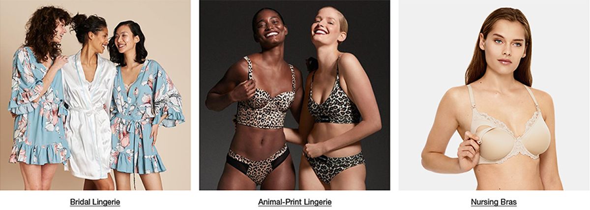 Bridal Lingerie, Animal-Print Lingerie, Nursing Bras