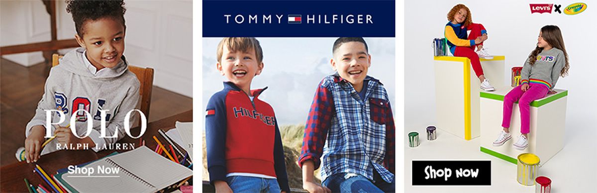 Polo, Ralph Lauren, Shop Now, Tommy Hilfiger, Levis, Shop Now