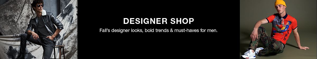 Designer Shop, Falls designer looks, bold trends and must-haves for men