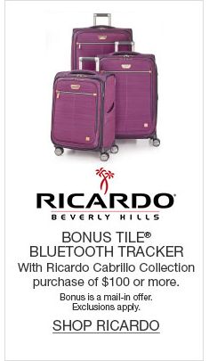 Ricardo, Bonus Tile Bluetooth Tracker, with Ricardo Cabrillo Collection purchase of $100 or more, Shop Ricardo