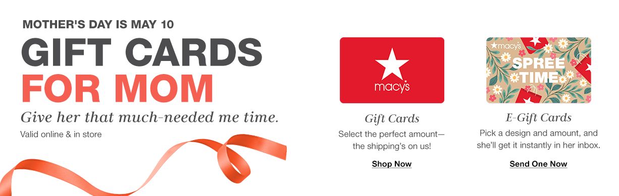 Gift Cards, E-Gift Cards &amp; Gift Certificates - Macy's