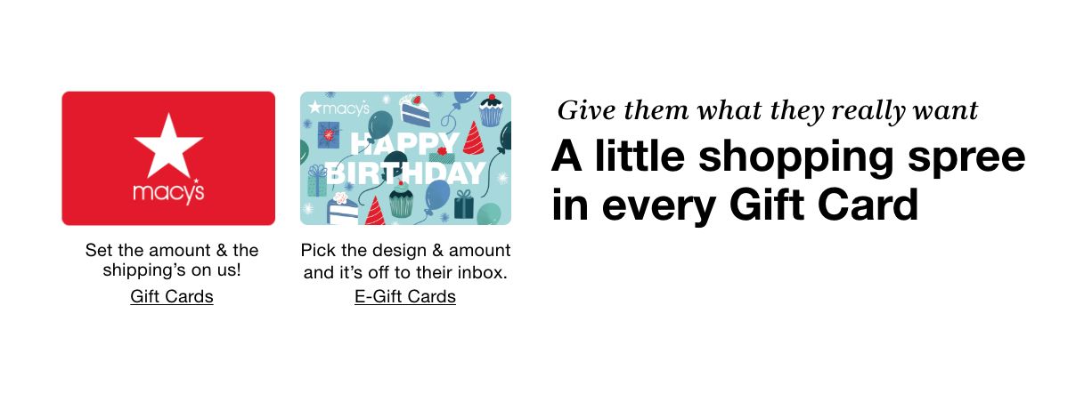 Gift Cards, E-Gift Cards &amp; Gift Certificates - Macy's