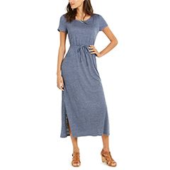 long blue dress casual