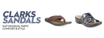clarks adjustable flip flops
