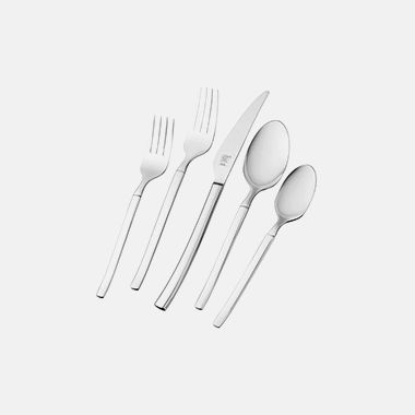 Skandia Opera Gunmetal 20-Piece 18/0-Stainless Steel Flatware Set