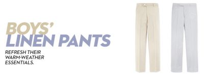 Top 170+ boys white linen pants