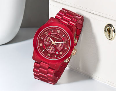 red michael kors watch men